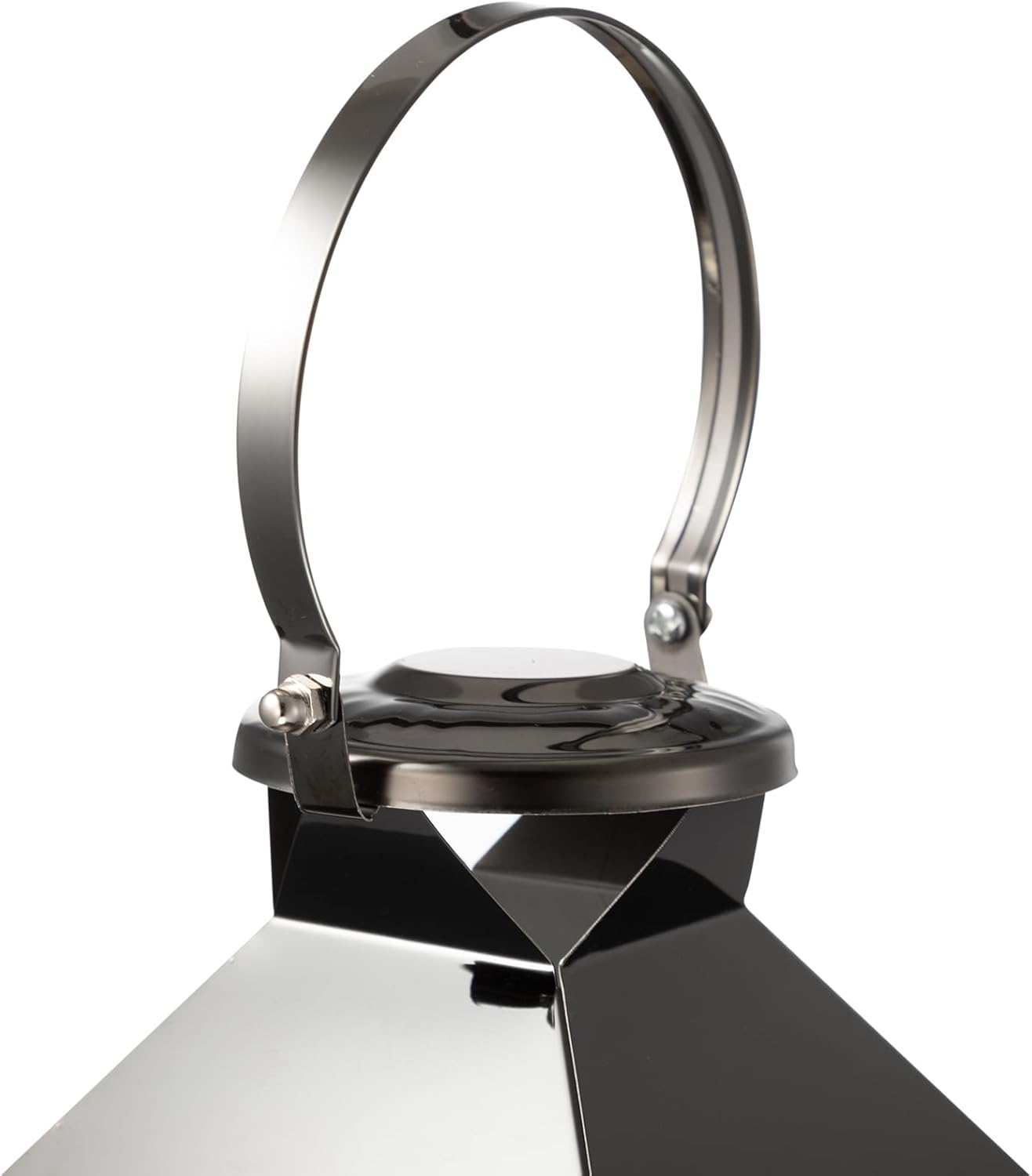 MATICO Stainless Decorative Pinnacle Candle Lantern Set of 3, Hanging Decor Hurricane Lantern Candle Holder for Festival Ceremony Home Decor, Both Indoor & Outdoor Use, Black