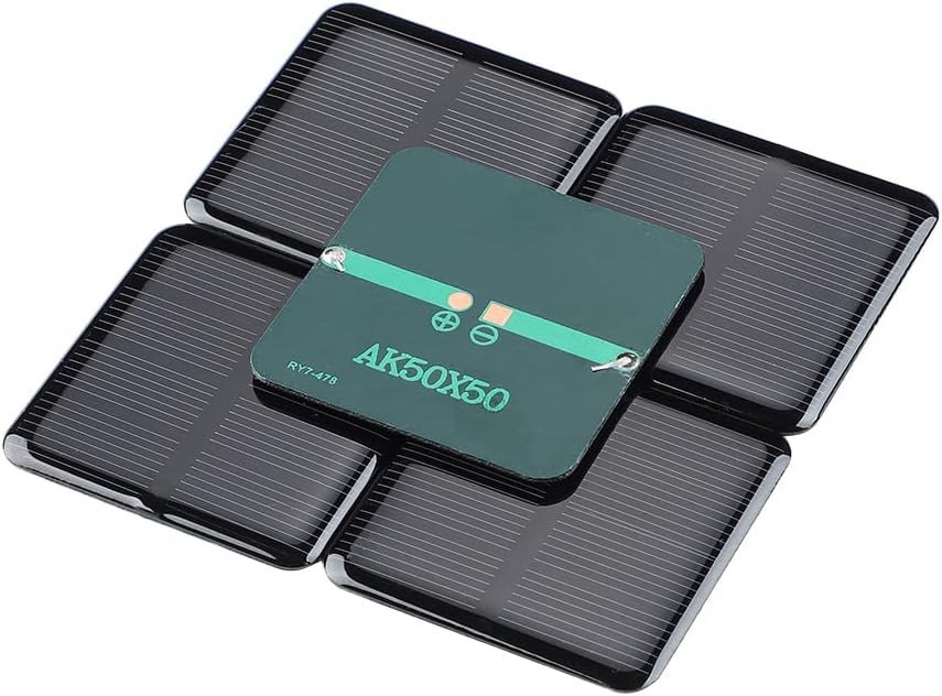 SUNYIMA 10pcs Mini Monocrystalline Solar Cells Solar System Kit 50mm X 50mm/1.96" X 1.96" 2V 160MA for DIY Charge Solar Panels