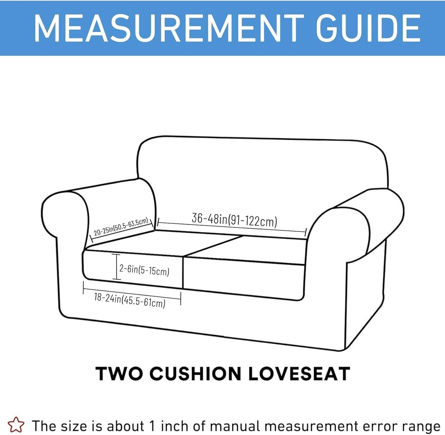 hyha Waterproof Couch Cushion Covers for Pets, Non Slip Sofa Seat Cover for Dogs Washable, Soft Thick Stretch Jacquard Fabric, Sofa Slipcovers with Elastic Bottom (2 Pieces, Beige)