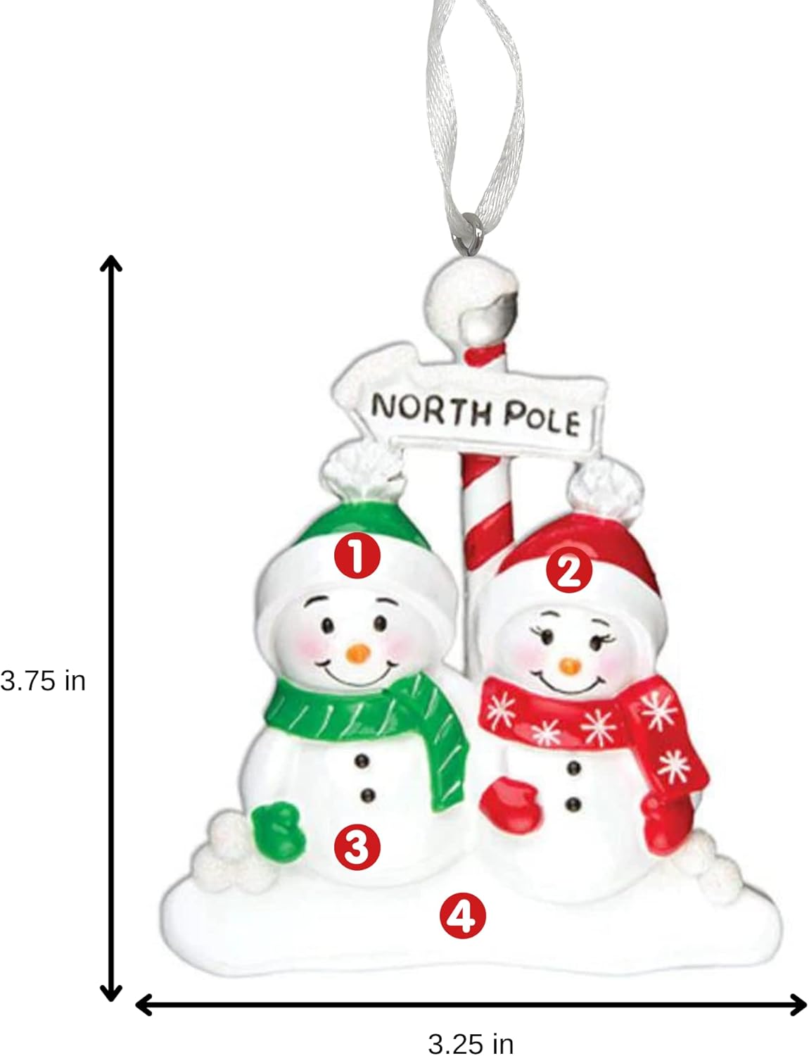 2025 Family Christmas Ornament β Personalized Ornament for Families β Custom Snowman Family Ornament β Holiday Tree Decoration Keepsake Gift (Snowman Family of 2)