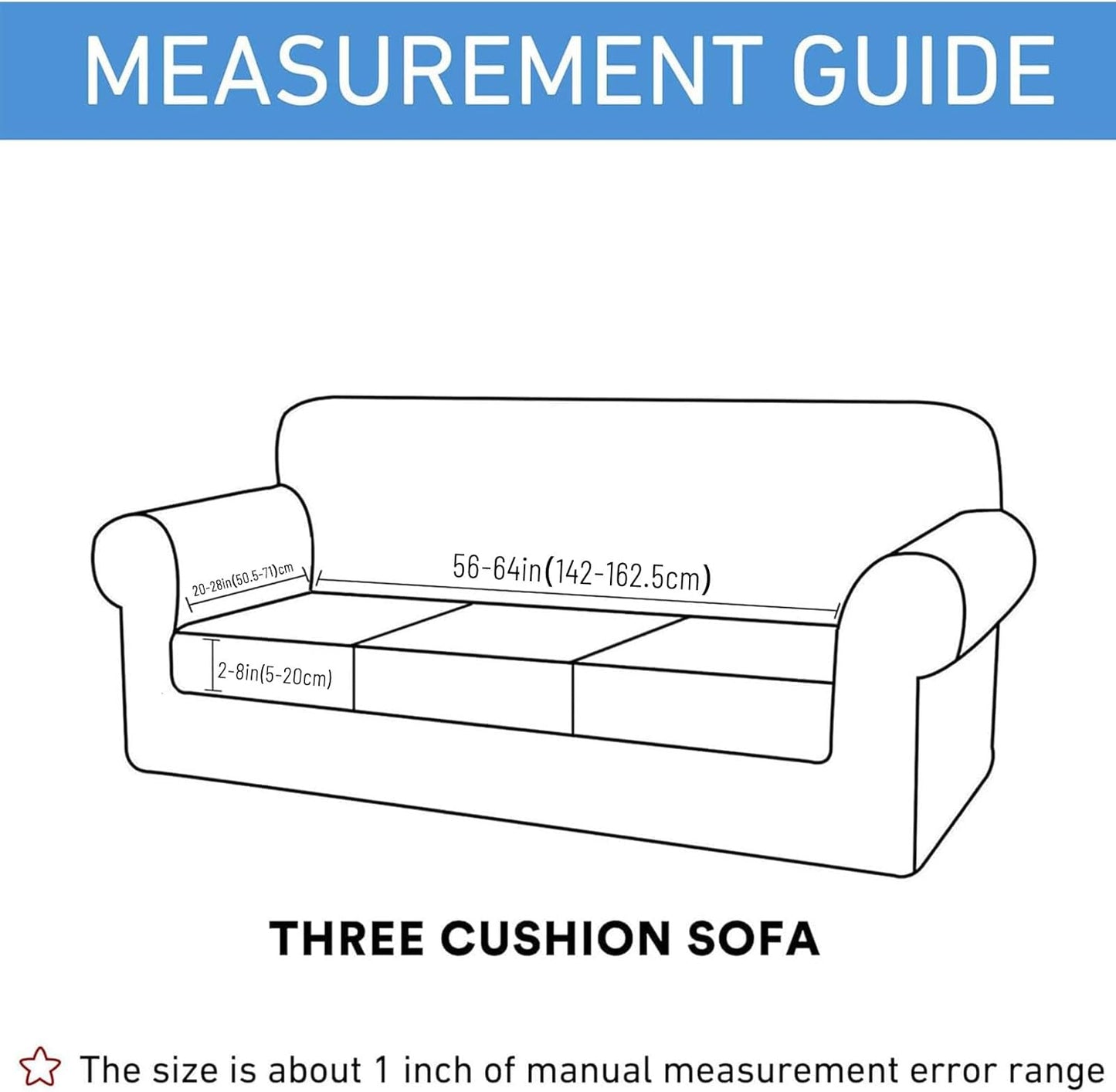 hyha Waterproof Couch Cushion Covers for Pets, Non Slip Sofa Seat Cover for Dogs Washable, Soft Thick Stretch Jacquard Fabric, Sofa Slipcovers with Elastic Bottom (1 Piece for Large, Navy)