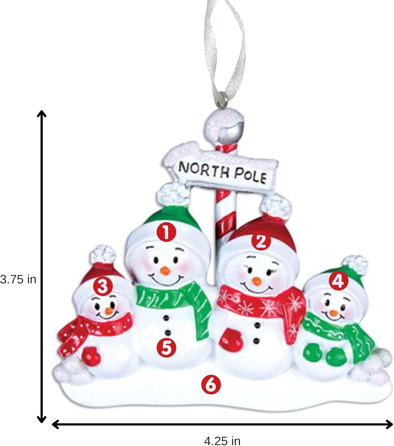 2025 Family Christmas Ornament β Personalized Ornament for Families β Custom Snowman Family Ornament β Holiday Tree Decoration Keepsake Gift (Snowman Family of 4)