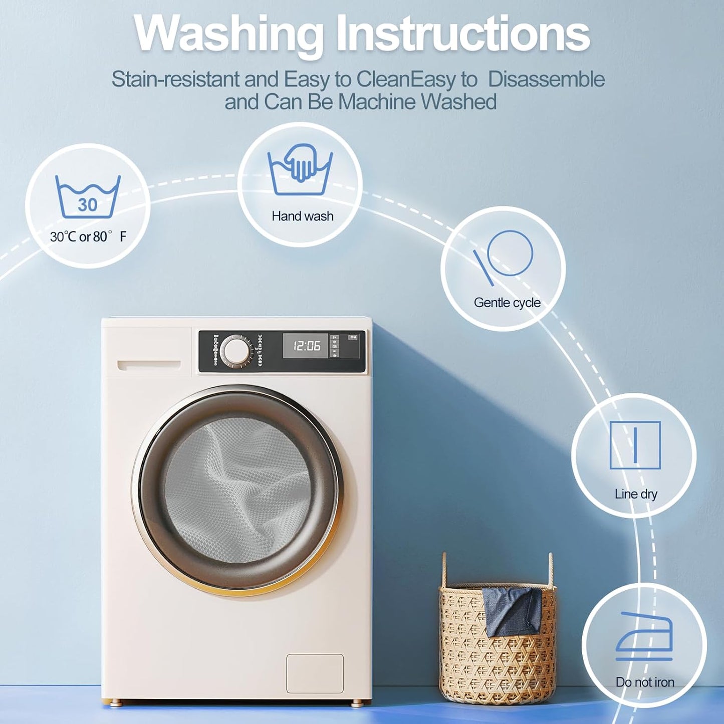 Large Backrest Cushion Covers Super Stretch Backrest Covers for 2 Cushion Couch Sofa, Couch Back Cushion Covers Featuring with Chenille Yarn (Softer Version, 2PC, Light Grey)