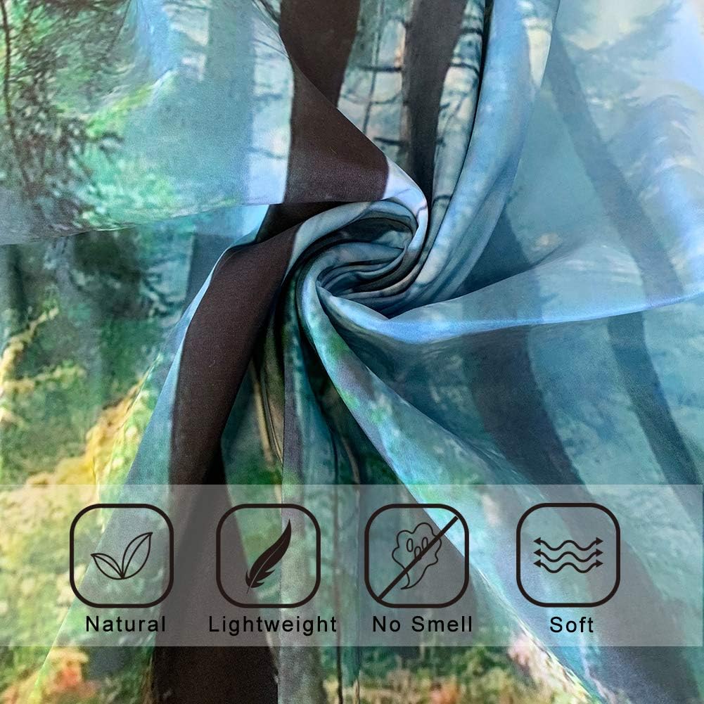 Llamazing Forest Tapestry - Magic Tapestry Curtain for Living Room & Bedroom (Morning Forest, 90.5''L70.8''W) XL