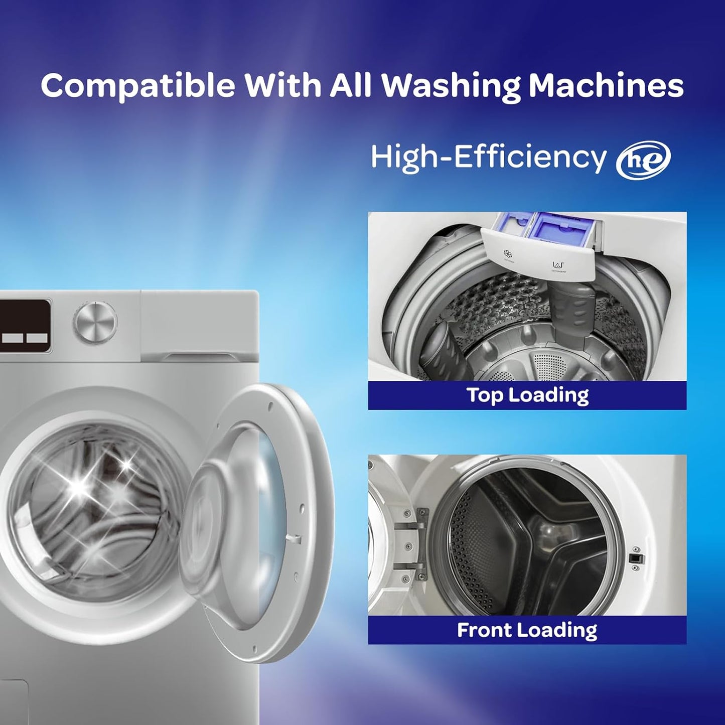 Washing Machine Cleaner Tablets 12 Pack, Formulated for Pet Owners, 8.5oz Washer Machine Cleaner Tablets, Deep Cleaning Descaler for HE, Top & Front Load Washers, Septic Safe - 6 Month Supply