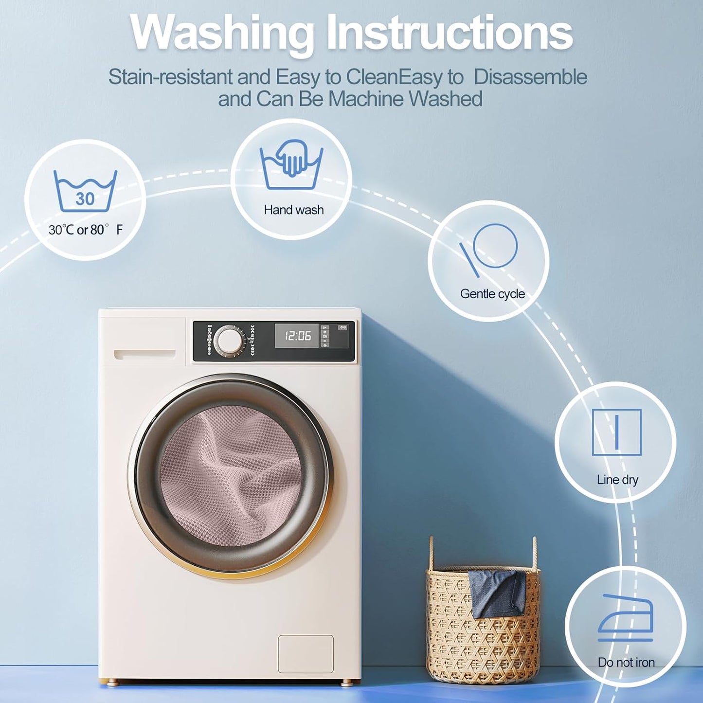 Couch Cushion Covers Individual Large Super Stretch Chenille (Softer Version) Sofa Cushion Covers, Couch Seat Covers Couch Slipcovers Furniture Protector (2PC, Pale Pink)