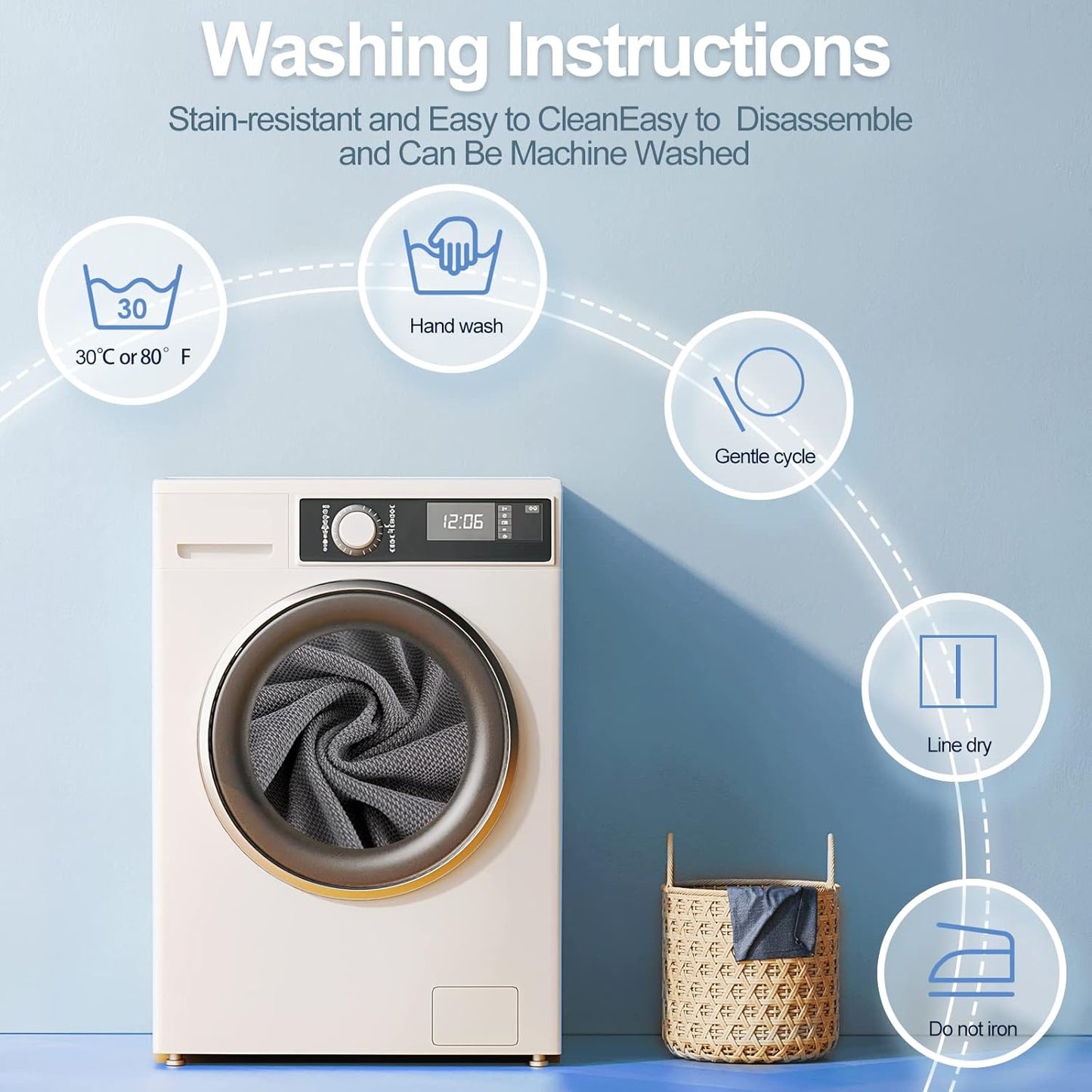 Couch Cushion Covers for L Shaped Sectional Sofa – Softer Chenille Sofa Covers Washable, Non-Slip Stretch Couch Covers & Individual Seat Cushion Slipcovers (3 Piece, Dark Grey)