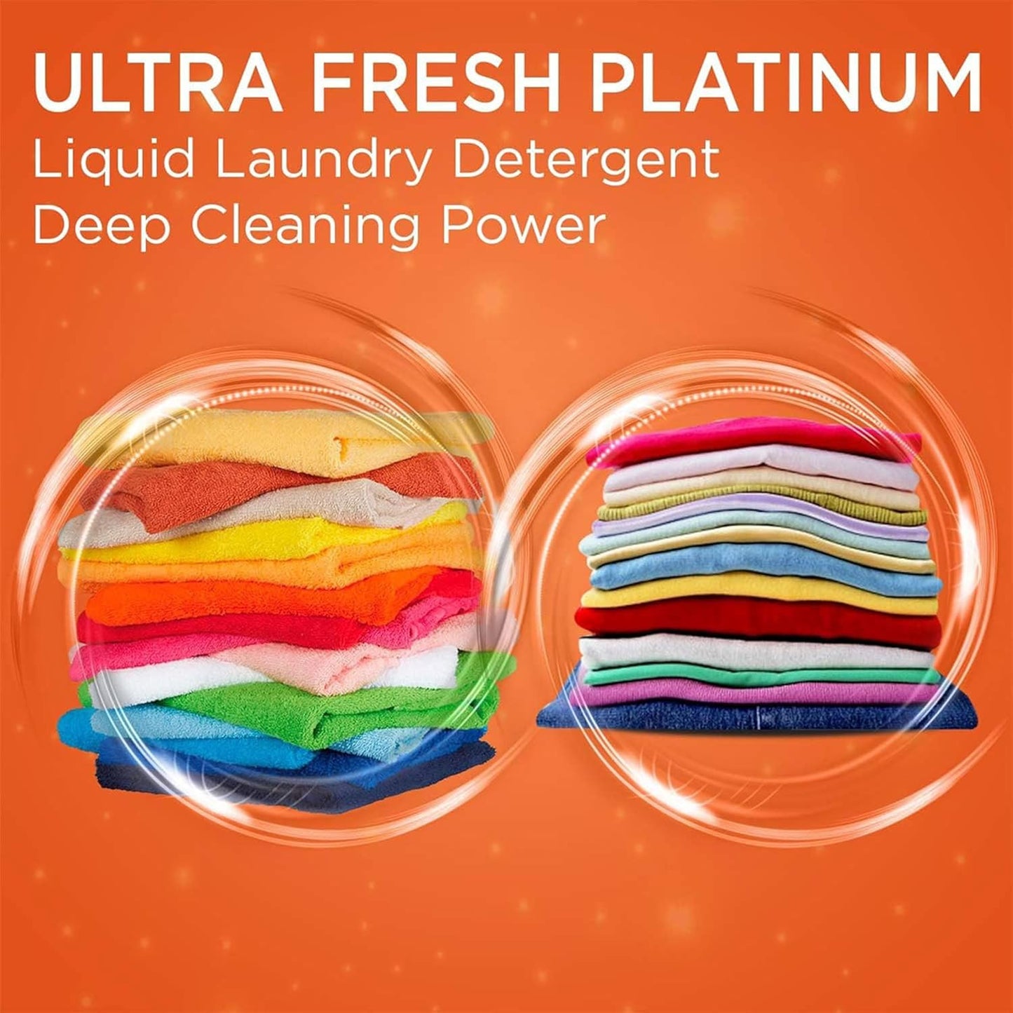 Ultra Fresh Liquid Laundry Detergent Washing Soap, 6X Platinum, ColdWater, 5 Gallon – Fabric Odor Remover to Wash Clothes and Sheets