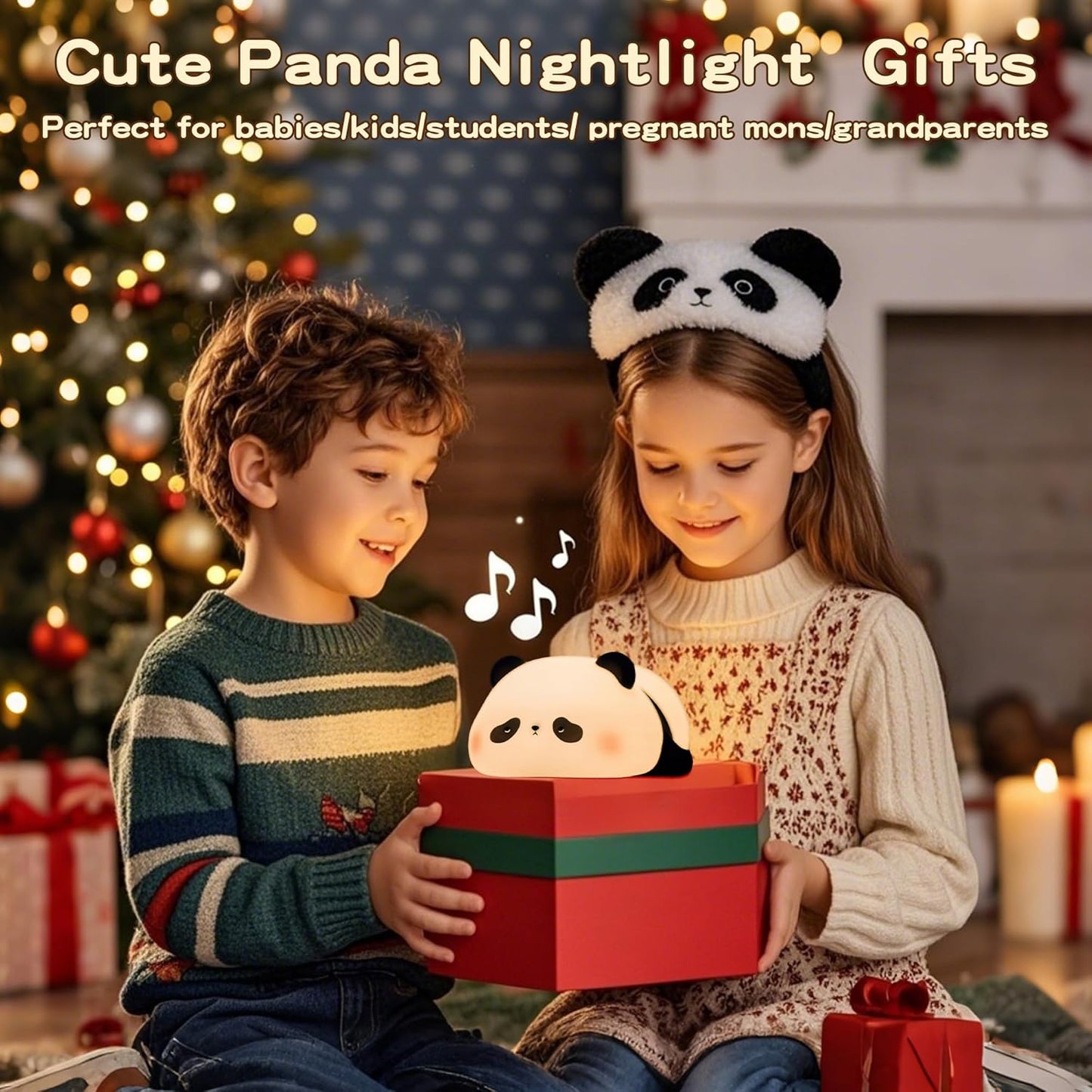 Panda Night Light with White Noise, Sound Machine for Baby Sleeping Aid,Toddler Sleep Trainer 4 Soothing Sleep Sounds,Timer/Dimmable Nursery Silicone Night Light, Cute Panda Gifts for Kids Boys/Girls