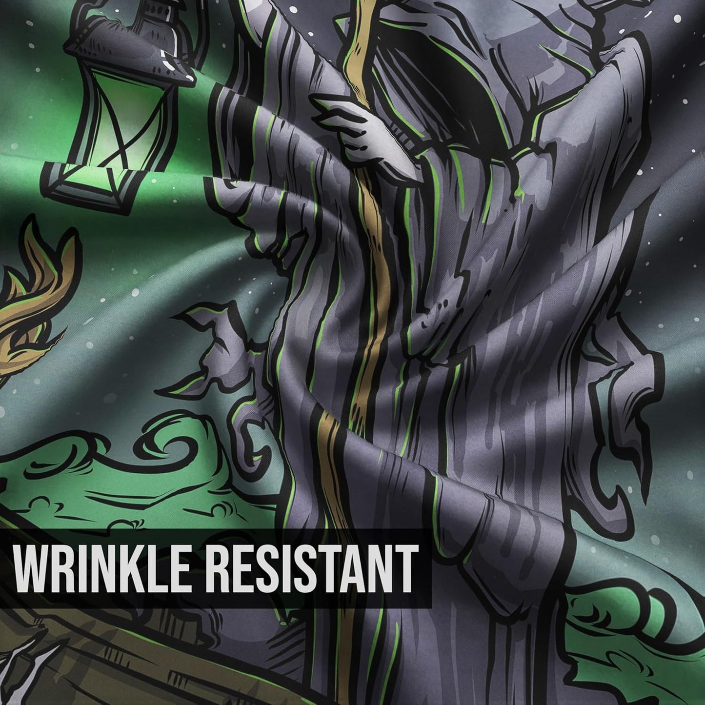 The Hermit Tarot Card Tapestry - Grim Reaper - Gothic Halloween Home Decor Wall Hanging (60" x 50")