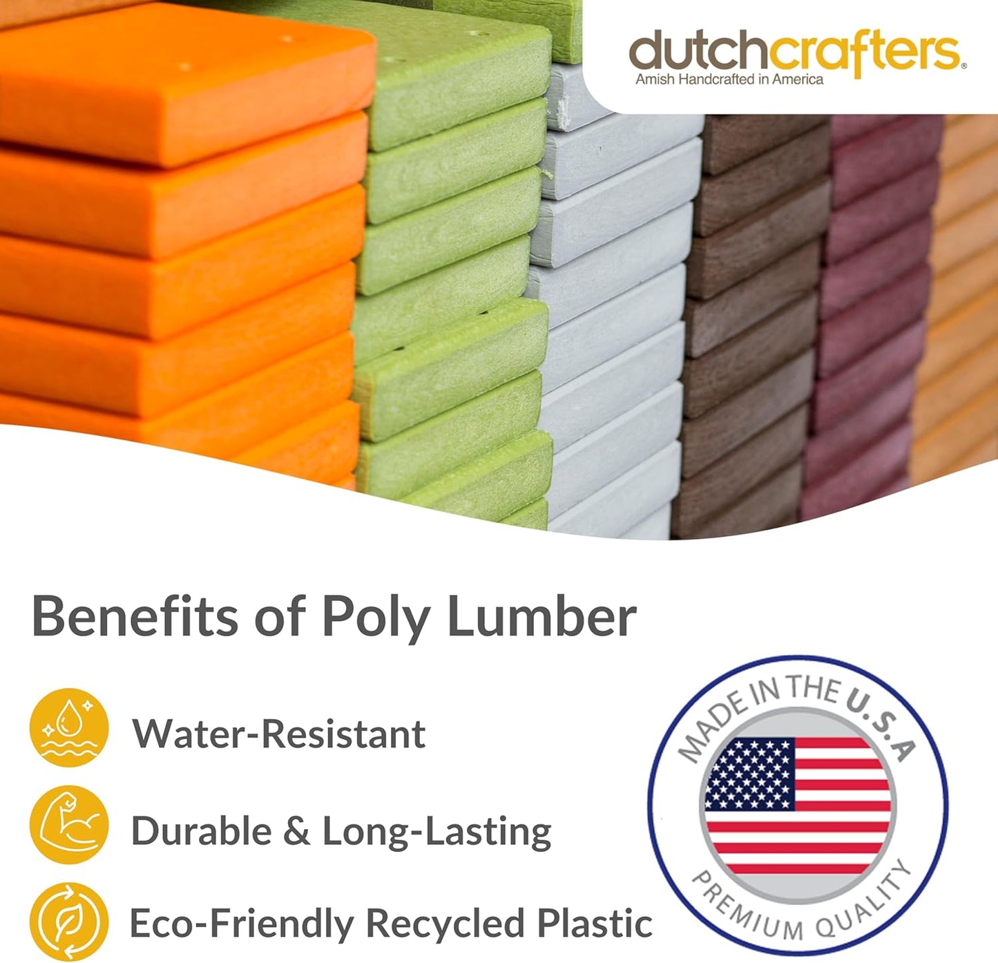 Poly Hanging Hopper Bird Feeder, Large Hanging Bird Feeder for Outside, Outdoors - Amish American Made (Tudor Brown & Weatherwood)