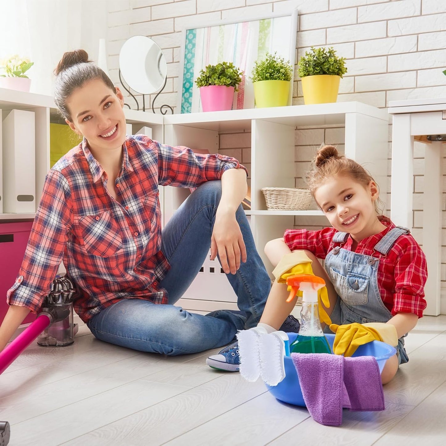 Lallisa 12 Pcs Scrub Brush for Cleaning with Handle Comfortable to Grip Heavy-Duty Flexible Stiff Bristles Scrubber Brushes Bulk for Shower Bathroom Carpet Kitchen Floor Tiles (Blue)