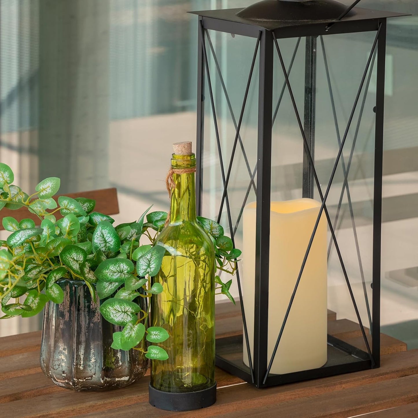 3" x 6" LED Flameless Pillar Candles with Remote and Timer, Outdoor Waterproof Battery Operated Flickering Flameless Candles for Home Holiday Decor, Ivory White, Plastic, 1 Pack