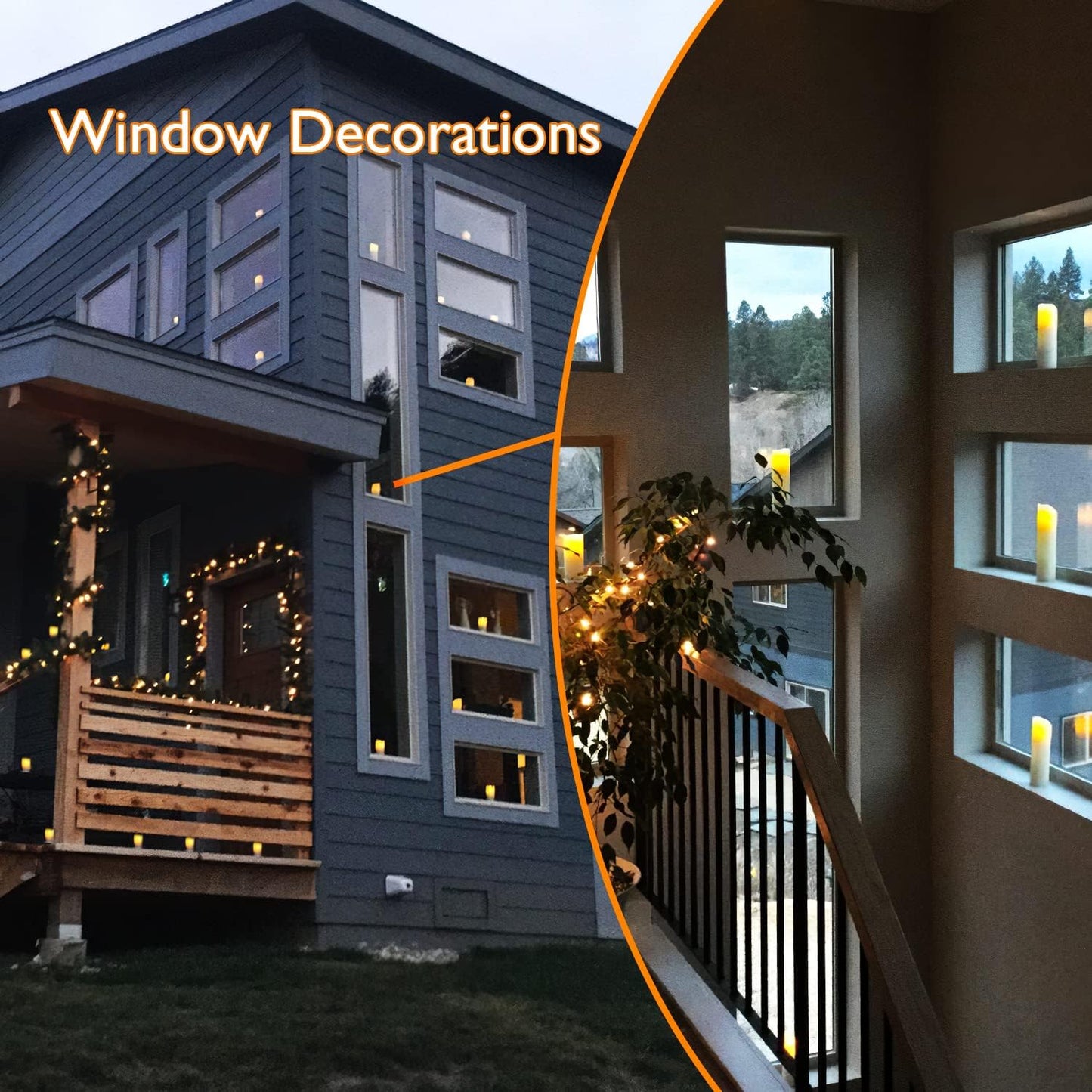 5plots 7"x 2.2" Flickering Flameless Candles, Battery Operated LED Pillar Candles with Timers and Remote Control, Made of Wax-Like Frosted Plastic, Won’t Melt, Ivory, Skinny, Set of 6