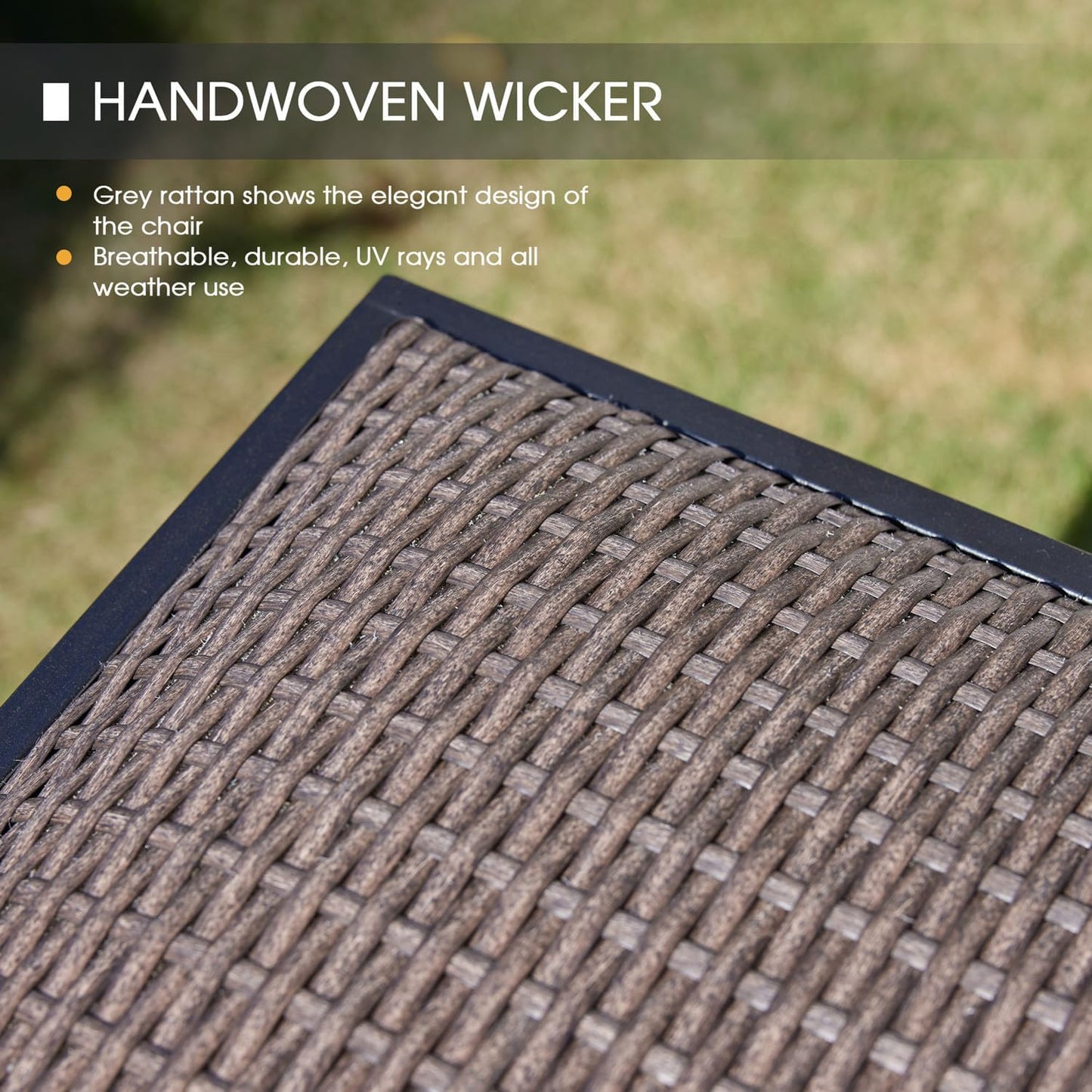 VICLLAX Patio Bar Stool Chairs with Footrests and Padded Seat, Bar Height Swivel Patio Chairs Set of 4, Brown Woven Wicker Swivel Bar Stools for Lawn Garden