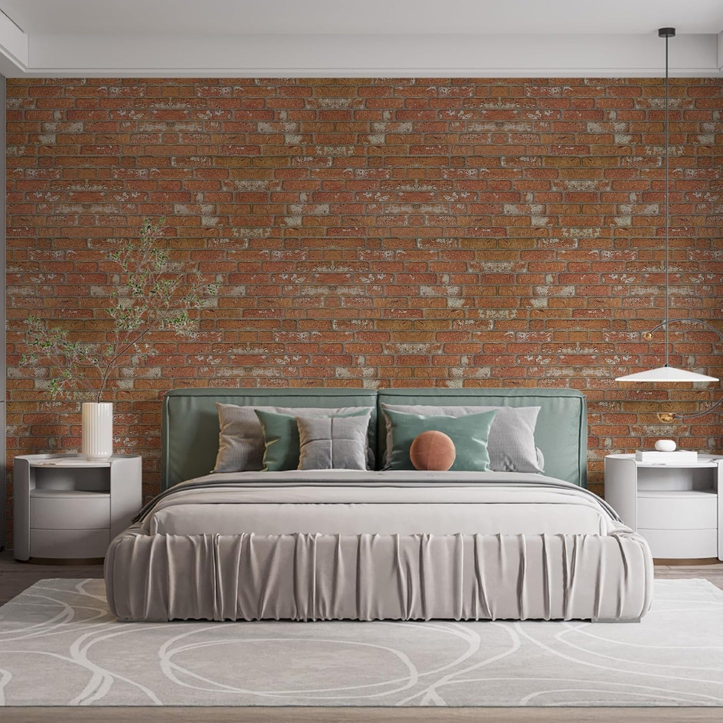 IZODEKOR 3D Wall Panels Brick Effect - Cladding, Stone Look, Styrofoam Facing for Living Room, Kitchen, Bathroom, Balcony, Bedroom and Back of Counter | Vintage Dream (3 Piece Panel) | Covers 16 sq ft