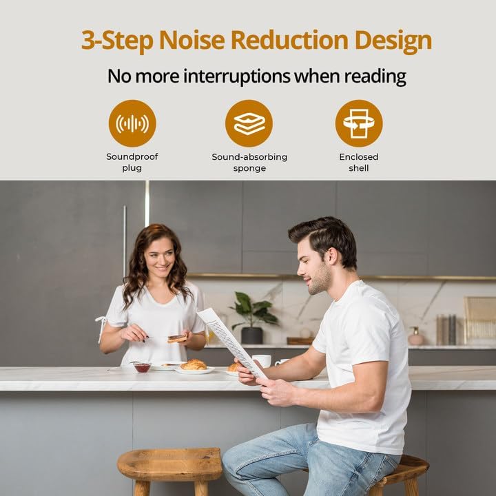 3/4 HP Corded Garbage Disposal for Kitchen Sinks, TECASA Continuous Feed Food Waste Disposer, Sound Reduction, Power Cord Included, Grey and Black - HyperCrush 75