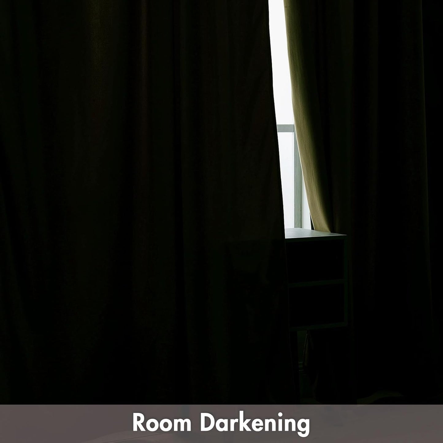 MIULEE Moss Green Velvet Curtains Thermal Insulated Blackout Curtain Drapes for Bedroom Living Room Darkening 96 Inches Long Curtains Panels Rod Pocket Set of 2