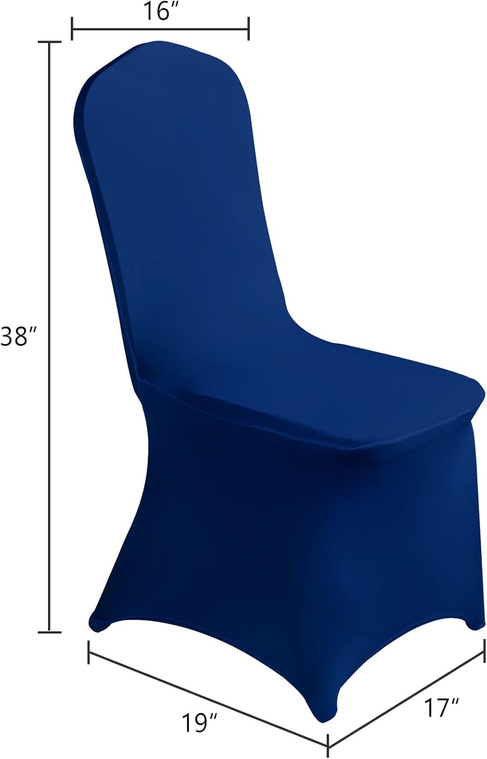 Waterproof Spandex Chair Cover 12PCS, Stretch Dining Chair Covers, Polyester Outdoor Chair Covers, Protector Stretch Chair Cover for Party Universal, Banquet, Wedding Event, Hotel(Classic Blue)