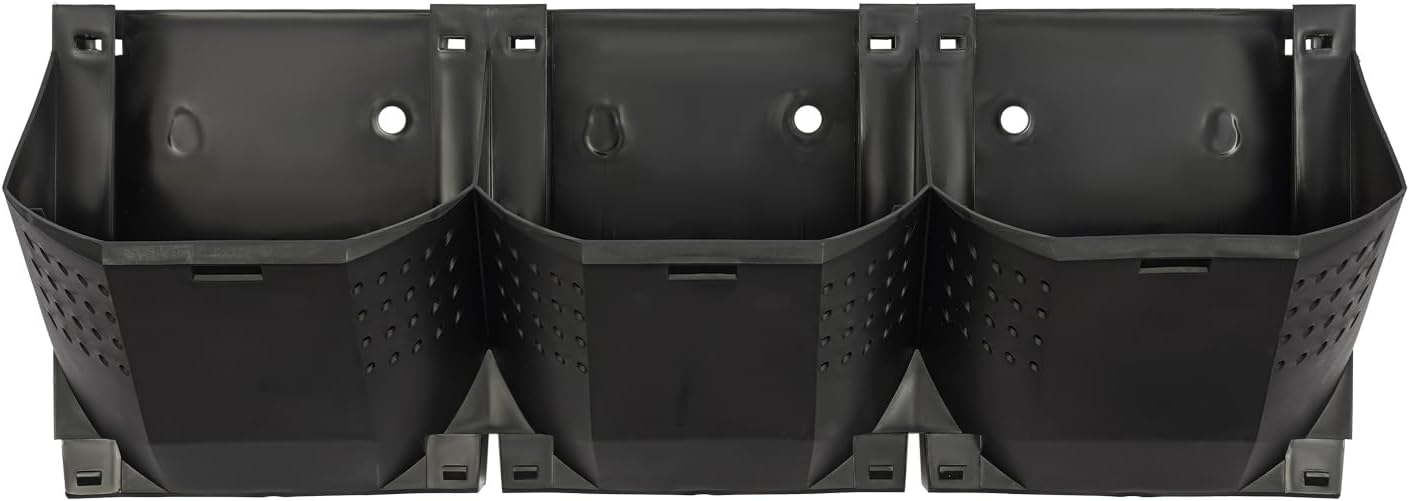 36 Pockets Hanging Planter Bags, Vertical Wall Mounted Plant Planting Grow Bags, Stackable Wall Planter with Timer, Self Watering Hanging Planters for Outdoor Indoor Garden-Black