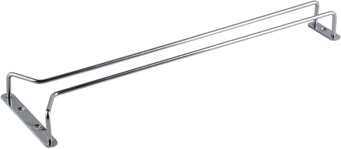 TrueCraftware- 16-Inch Wine Glass Rack Chrome Finish Set of 2- Stemware Rack Wire Hanging Rack Under Cabinet Wine Glass Stemware Holder Glass Storage Hanger Organizer for Kitchen and Bar