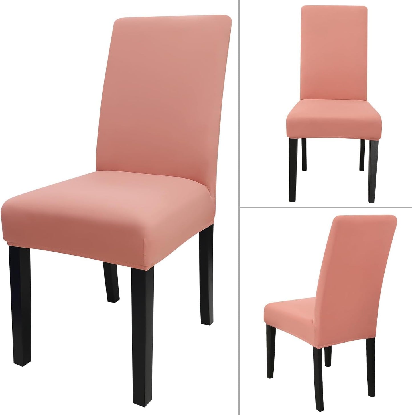 JQinHome Terra Cotta Chair Covers for Dining Room Set of 2, High Stretch Removable Washable Parsons Chair Slipcover for Home Party Hotel Wedding Ceremony (2PCS,Terra Cotta)