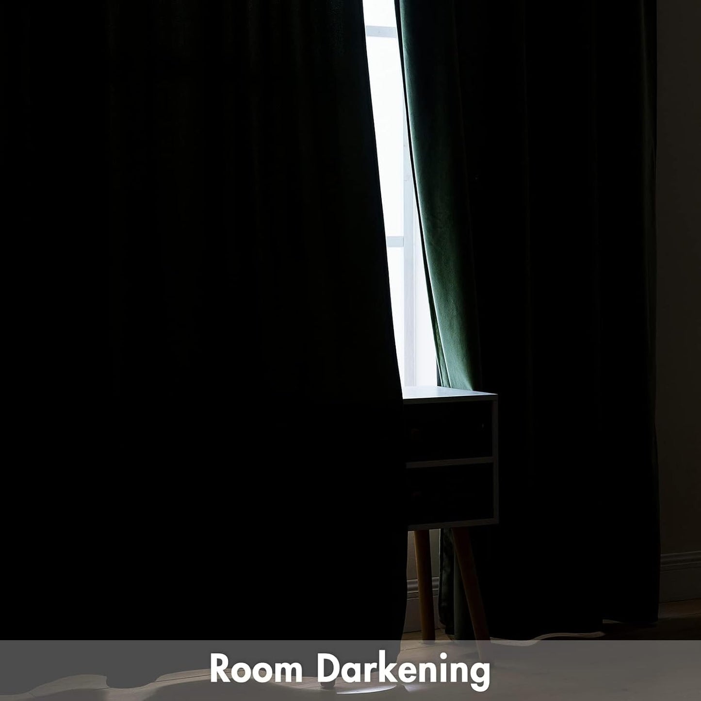 MIULEE Olive Green Velvet Curtains Thermal Insulated Blackout Curtain Drapes for Bedroom Living Room Darkening 100 Inches Long Curtains Panels Rod Pocket Set of 2