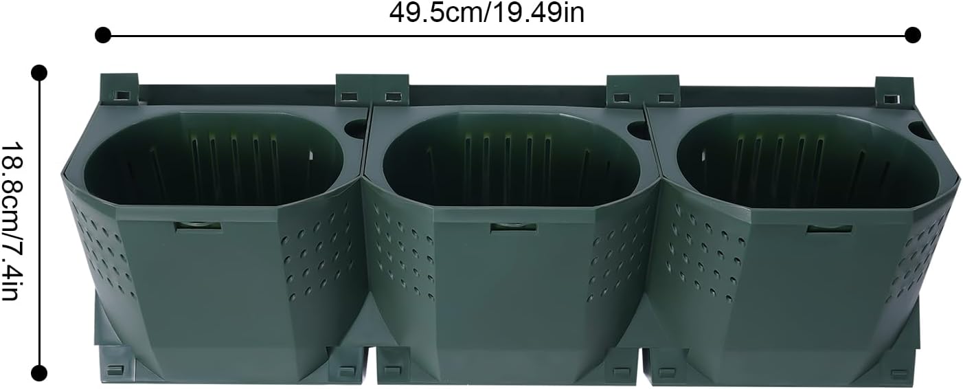 36 Pots Self-Watering Wall-Mounted Planter, 39.4”L x 46.5”H Vertical Wall Planter Self Watering Stackable Planters Vertical Garden Wall Garden Planter Outdoor Indoor for Herbs Flowers Strawberries