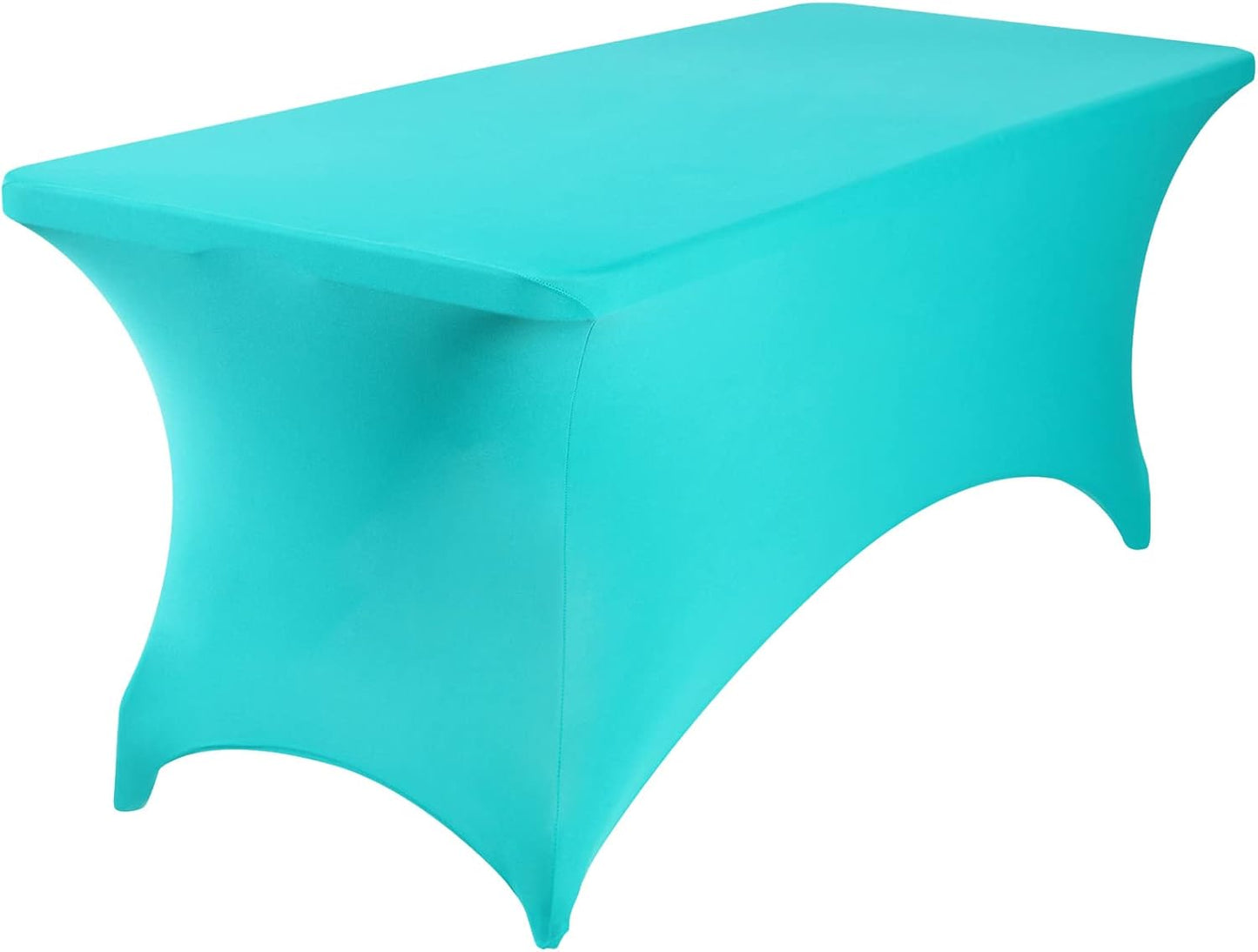 Spandex 6ft Waterproof Table Cover for Party,Wedding, Banquet, and Events(Turquoise)