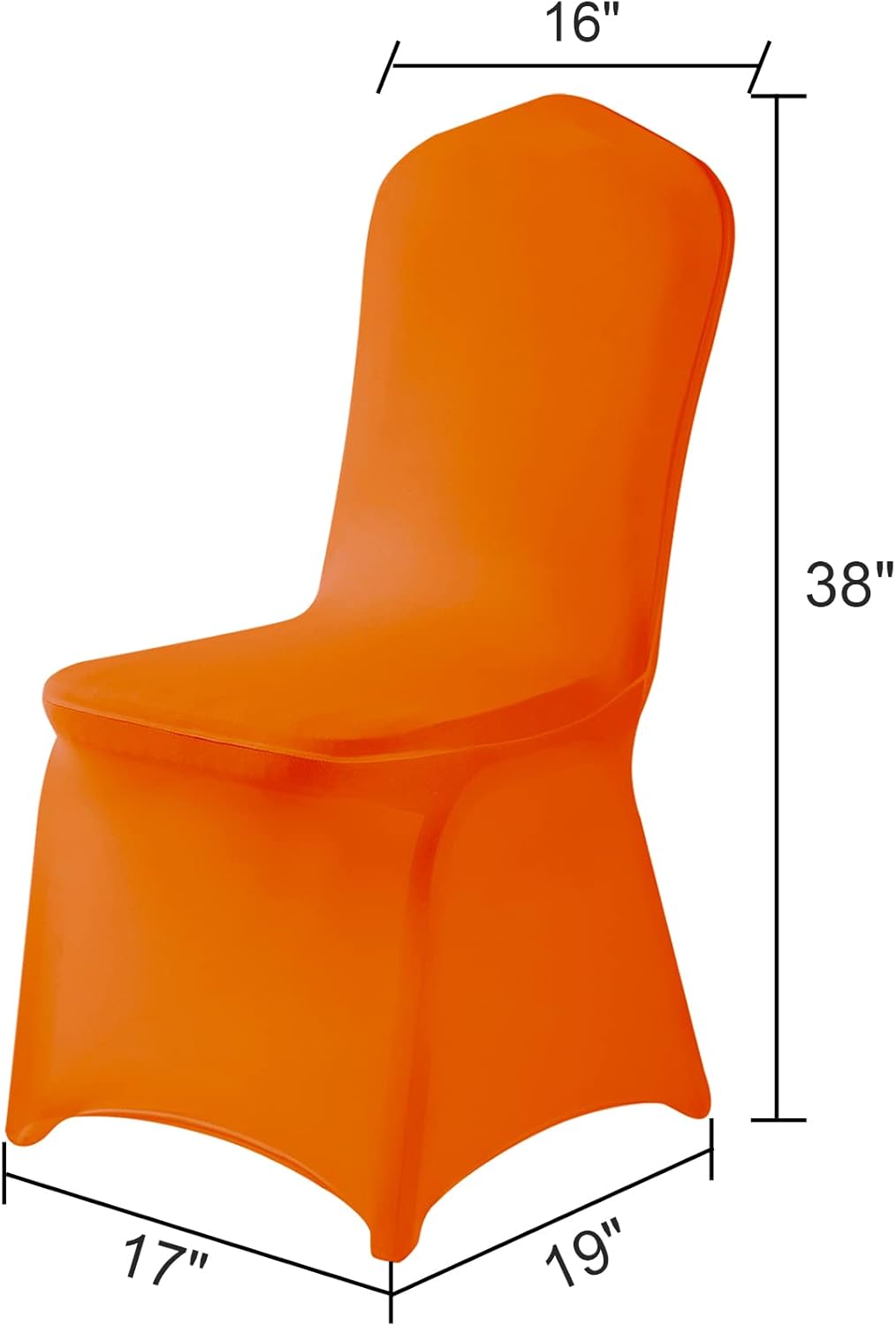 Spandex Chair Cover, 25PCS, Living Room Chair Covers, Removable Washable Protector for Party, Banquet, Wedding Event, Hotel (Orange)