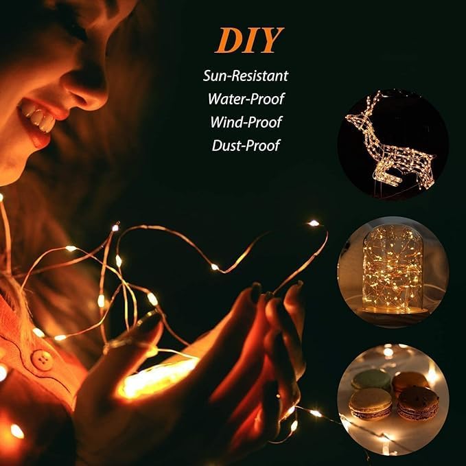 2-Pack 200 LED Solar String Lights for Outside,Solar Fairy Lights for Outside Waterproof,Solar String Lights Outdoor with 8 Modes for Christmas Tree,Balcony, Party,Wedding Decorations (Warm White)