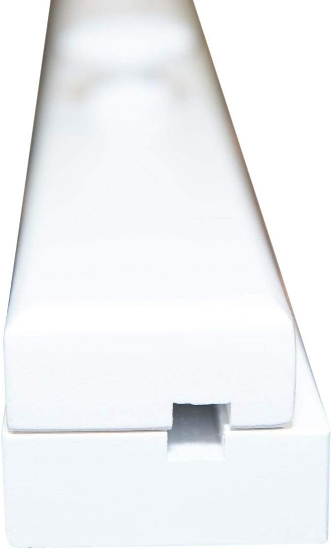 RRD Amish Made Wooden Quilt Rack Wall Mount - Rustic Tapestry Hangers for Rugs, Tapestries & Quilts - Maple Wood, White Paint, 42' Long