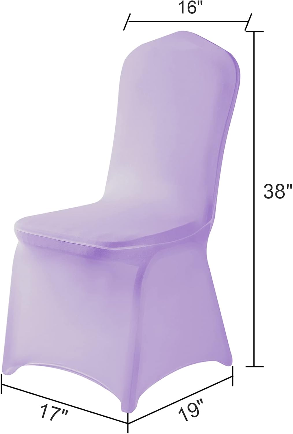 Spandex Chair Covers, 25PCS, Washable Protector for Living Room, Party, Banquet, Wedding, Hotel (Lavender)