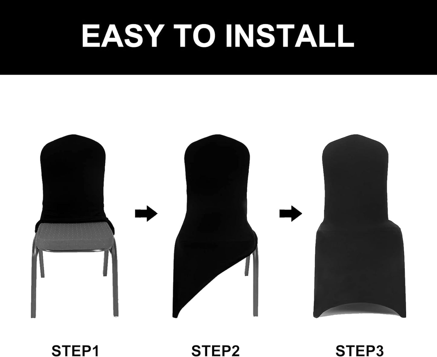 Spandex Chair Covers, 12PCS, Washable Protector for Living Room, Party, Banquet, Wedding, Hotel (Emerald)