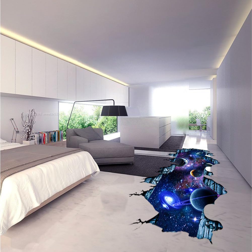Quanhaigou Galaxy Wall Sticker,Space Wall Decal,Planet Wallpaper Decoration Decor