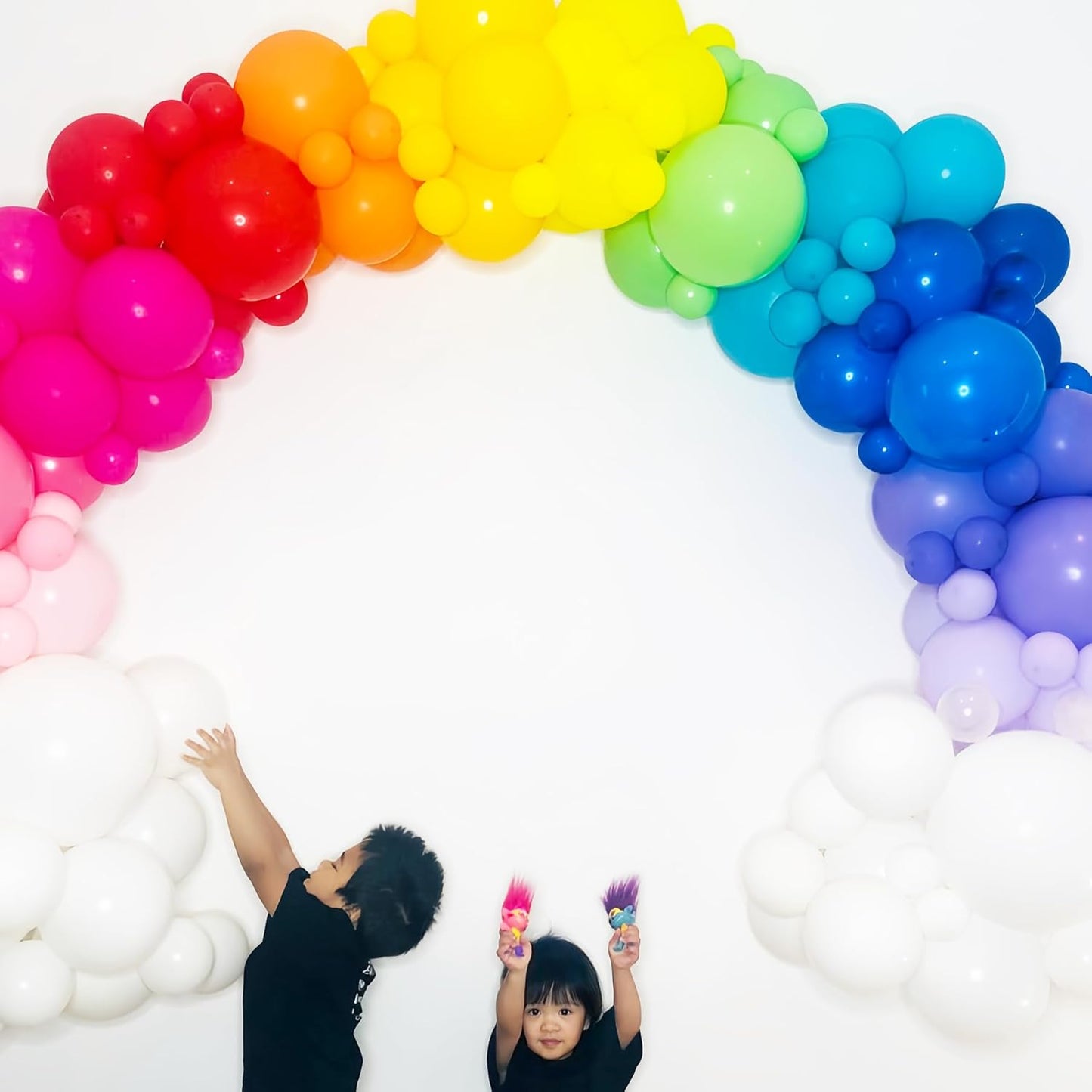 134pcs Rainbow Balloon Arch Kit Different Sizes 18" 12" 10" 5" Assorted Color Latex Balloon Garland Arch Kit for Birthday Baby Shower Graduation Wedding Gender Reveal Party Decorations
