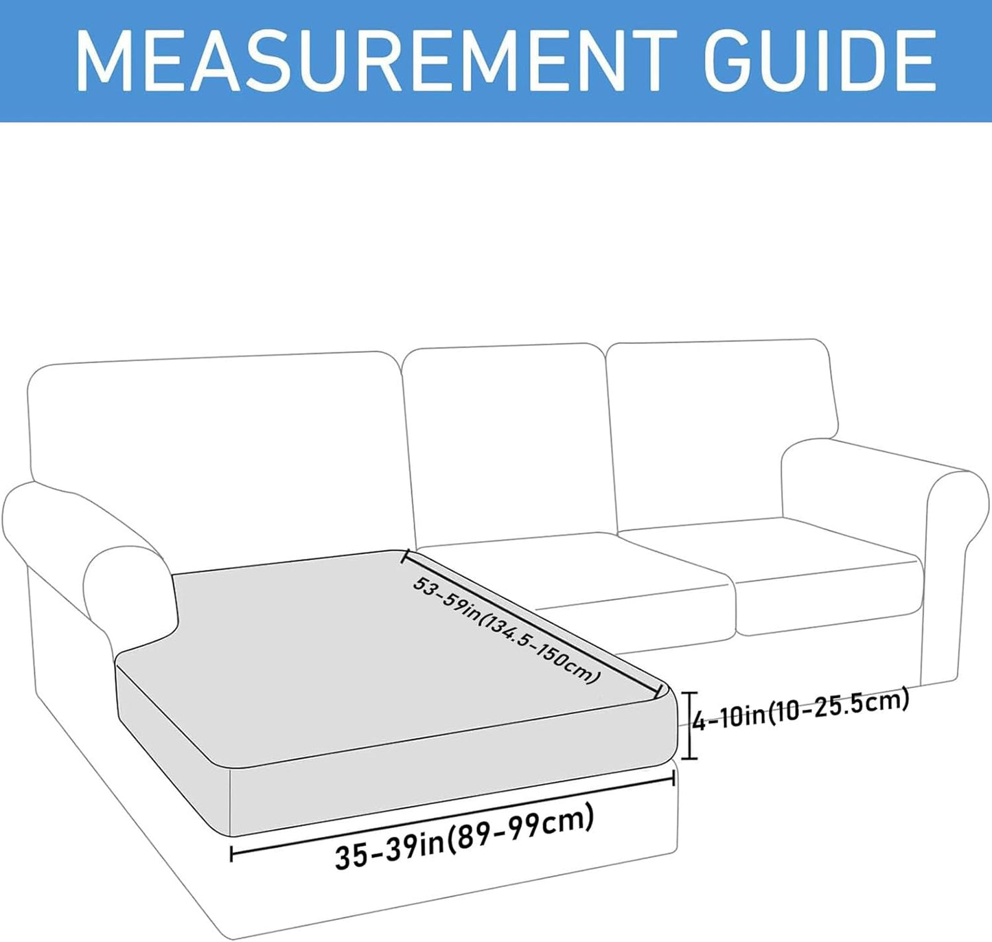 hyha Waterproof Couch Cushion Covers, Sectional Sofa Slipcovers Washable, L Shape Chaise Dog Couch Covers for Sectional Sofa, Universal Furniture Protector (1 Piece for Chaise, Wine Red)