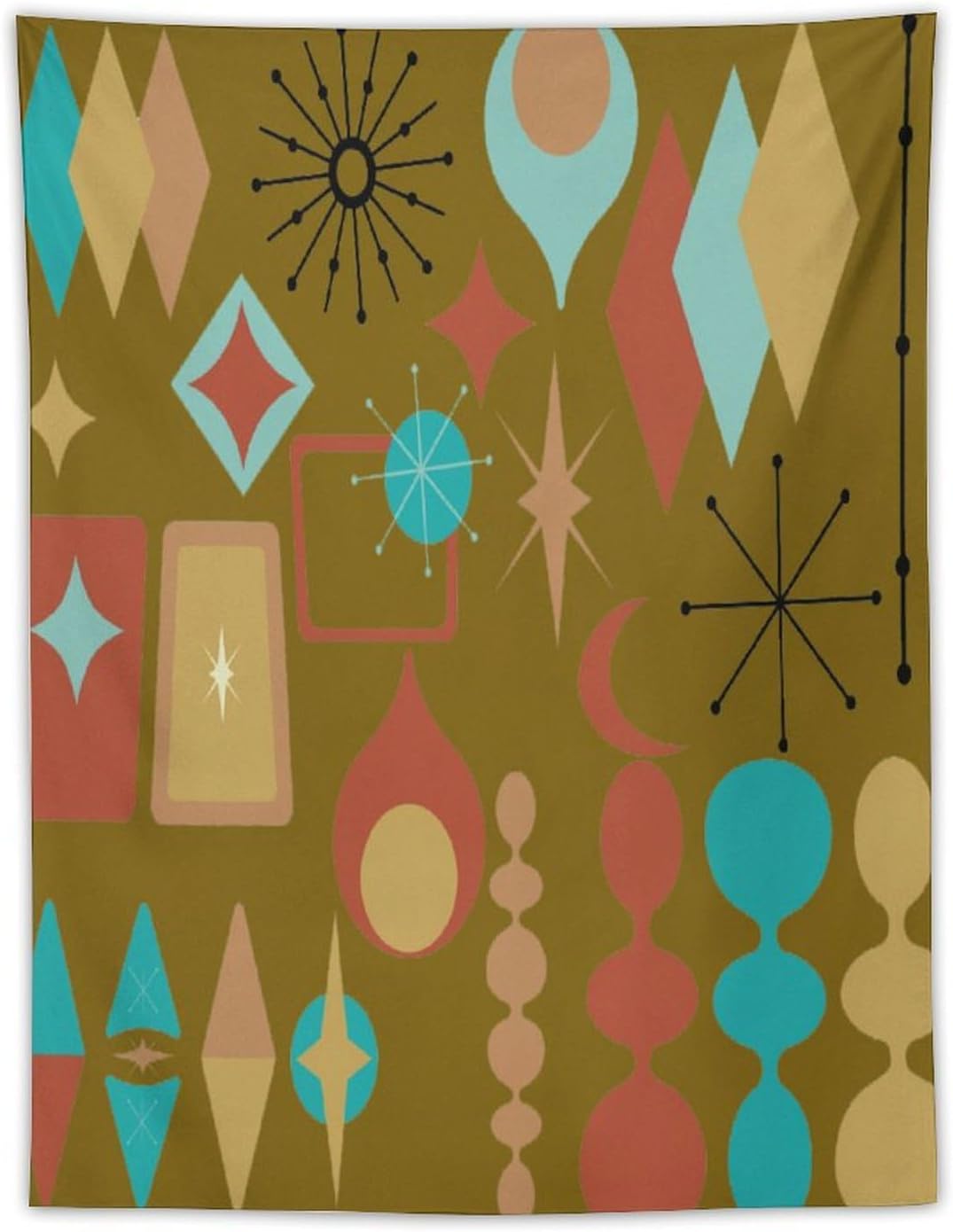 ICMOLYYENLO Boho Medieval Cat Tapestry, Abstract Atomic Starburst Geometric Aesthetic Art Wall Hanging For Bedroom Living Room Dormitory 30x40 Inches