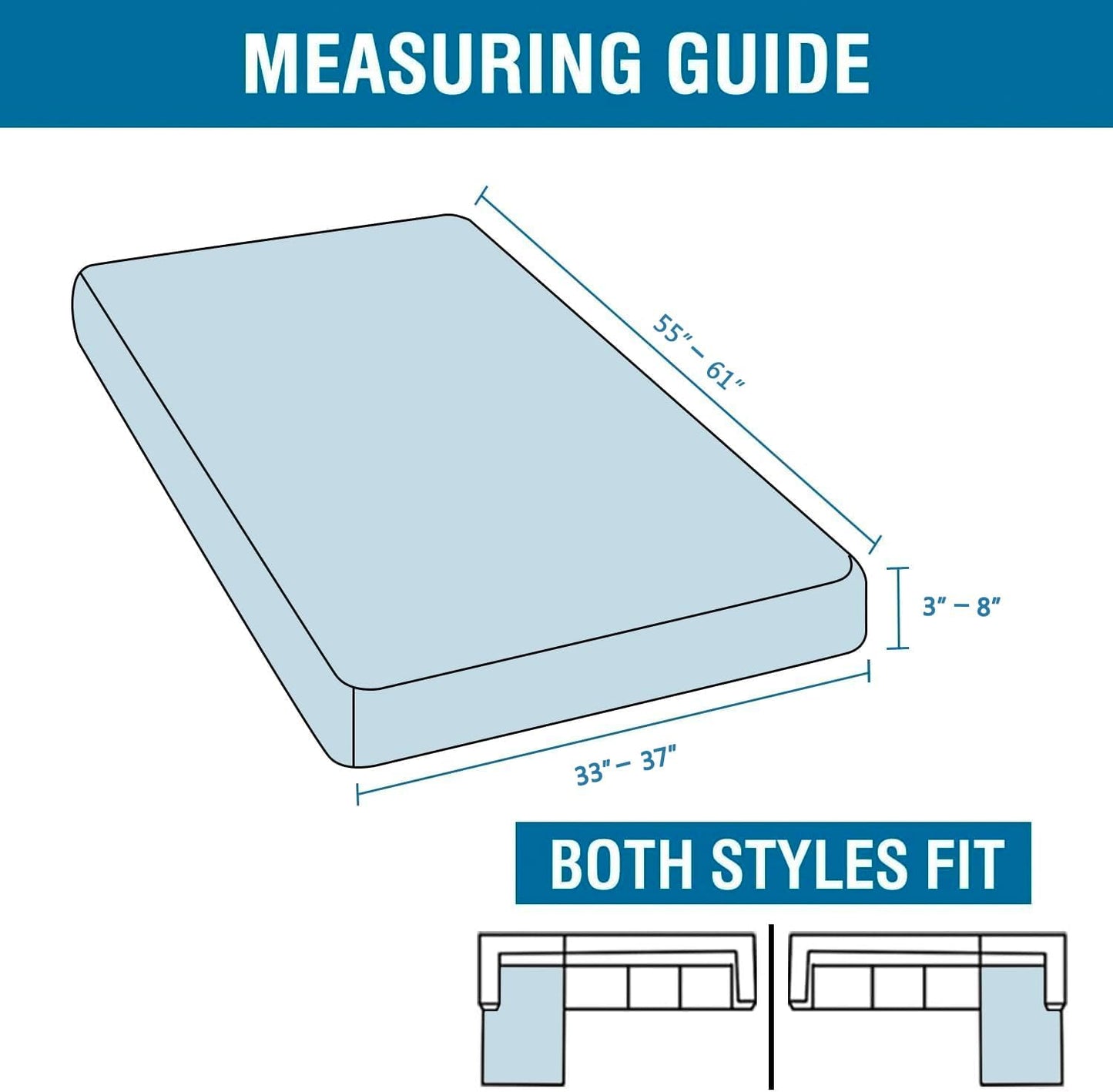 H.VERSAILTEX Super Stretch Individual Chaise Cover Sectional Couch Covers for L Shaped Sofa Both Left/Right Featuring Thick Jacquard Textured Twill Fabric (1 Piece Chaise Cover, Natural)