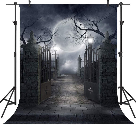 CHAIYA 6x8ft Halloween Backdrop Background Nightmare Before Christmas Backdrop for Photography Zombie Themed Photo Booth Party Decorations CY034