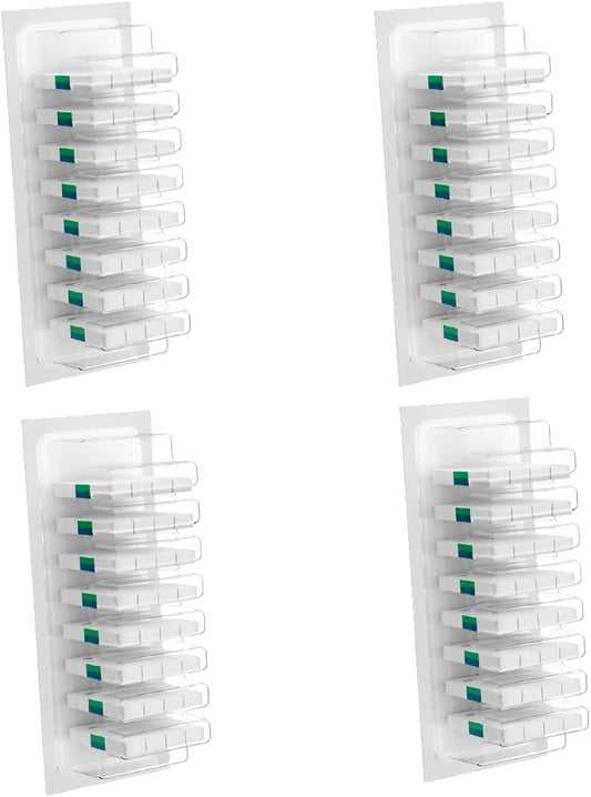 Disposable Toilet Brush with Replaceable Heads, Wall-Mounted Holder, Hygienic Bathroom Cleaning Tool (32 Refills)