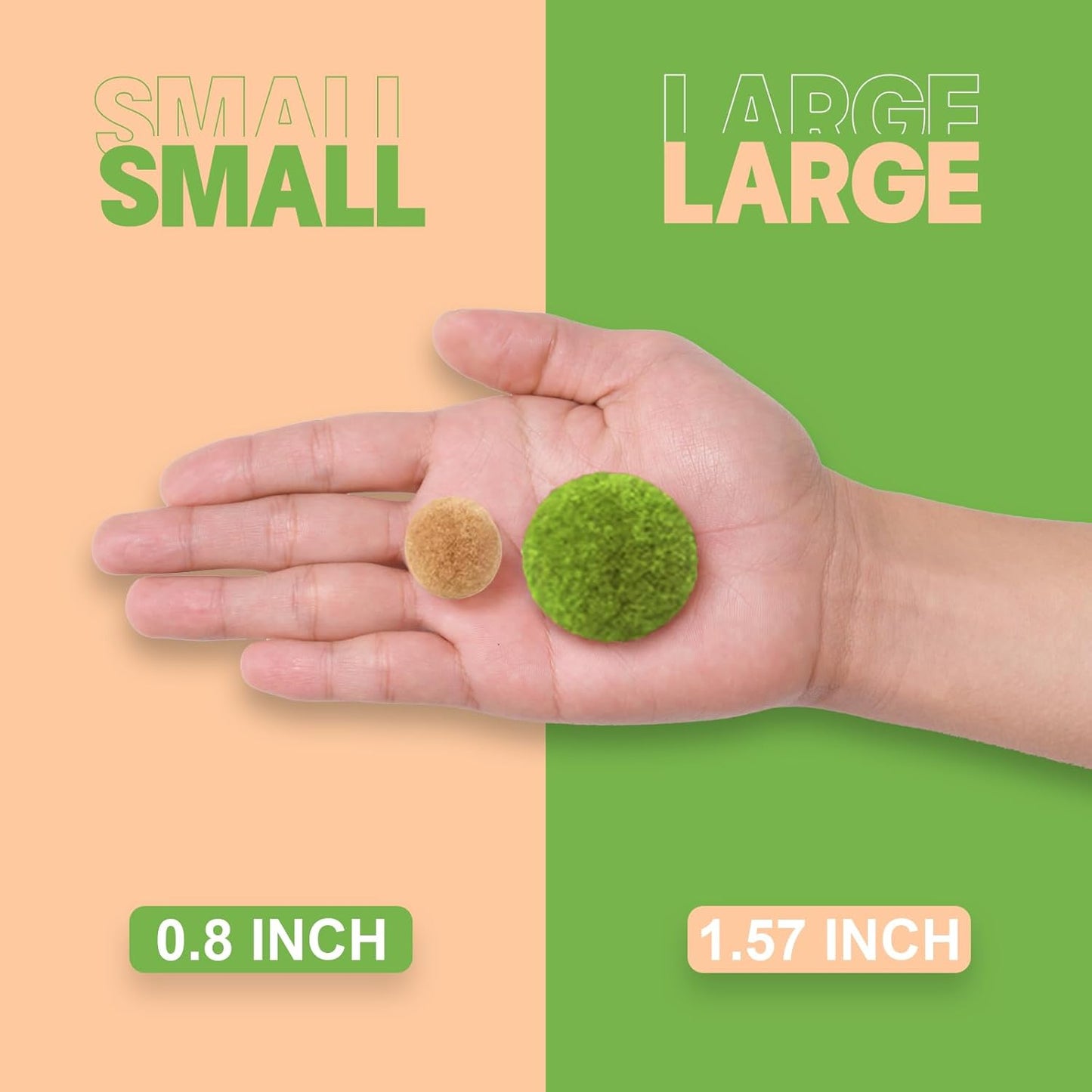 XmasExp Pom Pom Garland Decorations - Large Boho Felt Ball Garland for Mantle, Indoor Home Decor, Tree Ornaments, Kids Room and Party Hanging Decor,13 Ft. (Green, 1.57")