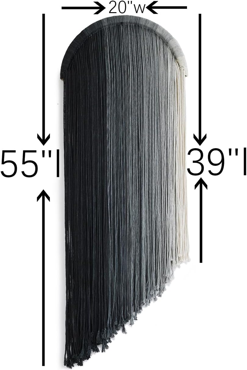 Macrame Wall Hanging Dip Dyed Macrame Decor for Living Room Bedroom Boho Decor 20"