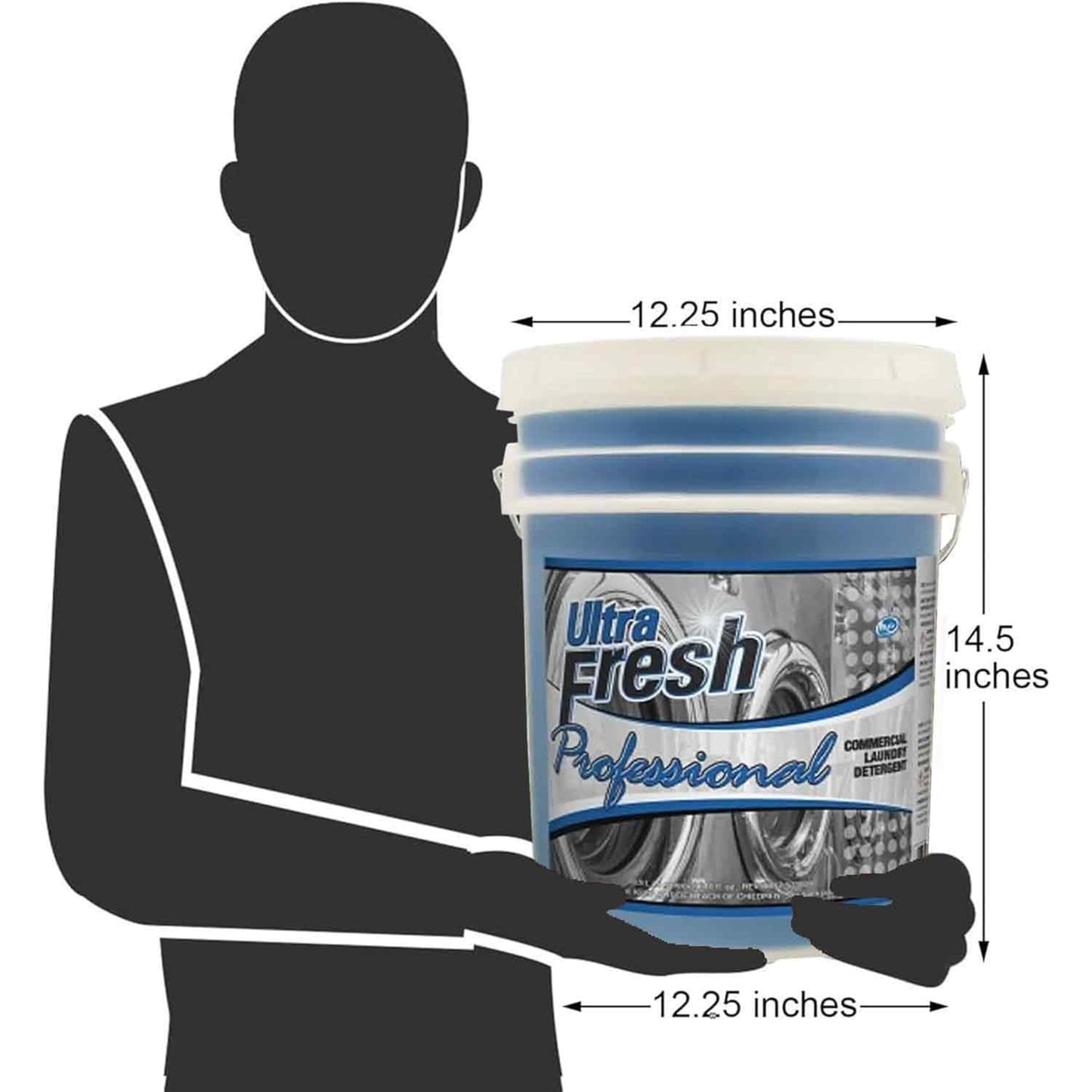 Ultra Fresh® Professional™ Commercial Laundry Detergent, 5 Gallons – Liquid with Easy Dispensing Pump for All Machine Types, up to 640 Loads