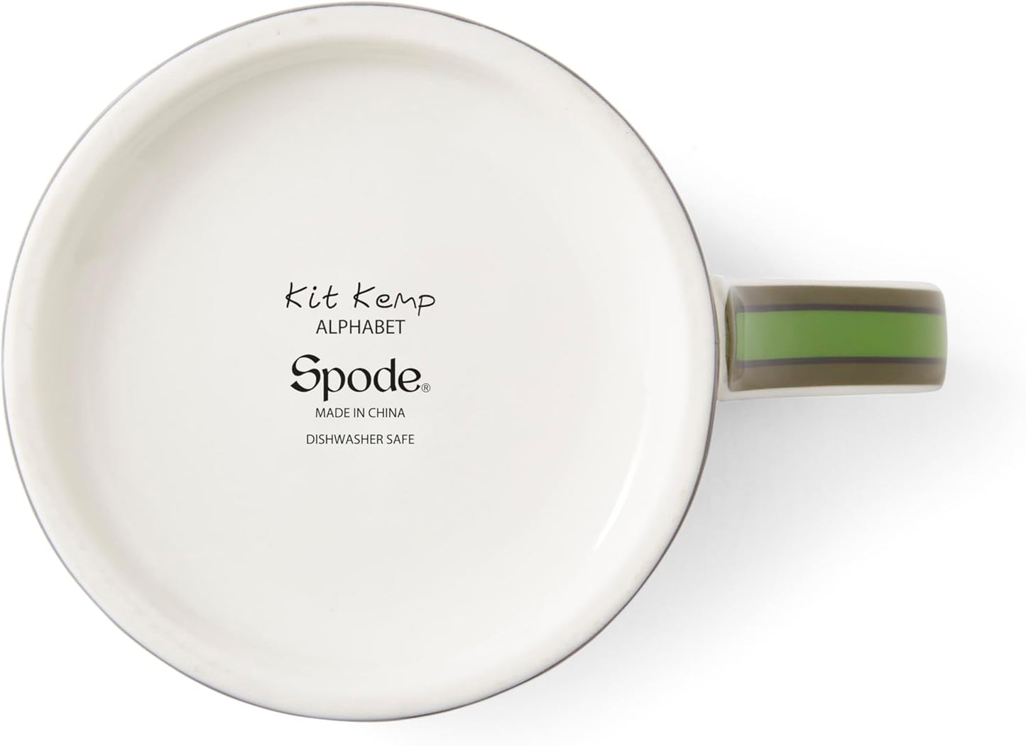 Spode Kit Kemp Alphabet Mug - Letter G Monogram in Fine China, 12oz Ceramic Coffee Cup for Hot Drinks, Personalized Drinkware for Unique Gifts, Dishwasher Safe Tea or Coffee Mug - Gift Box Included