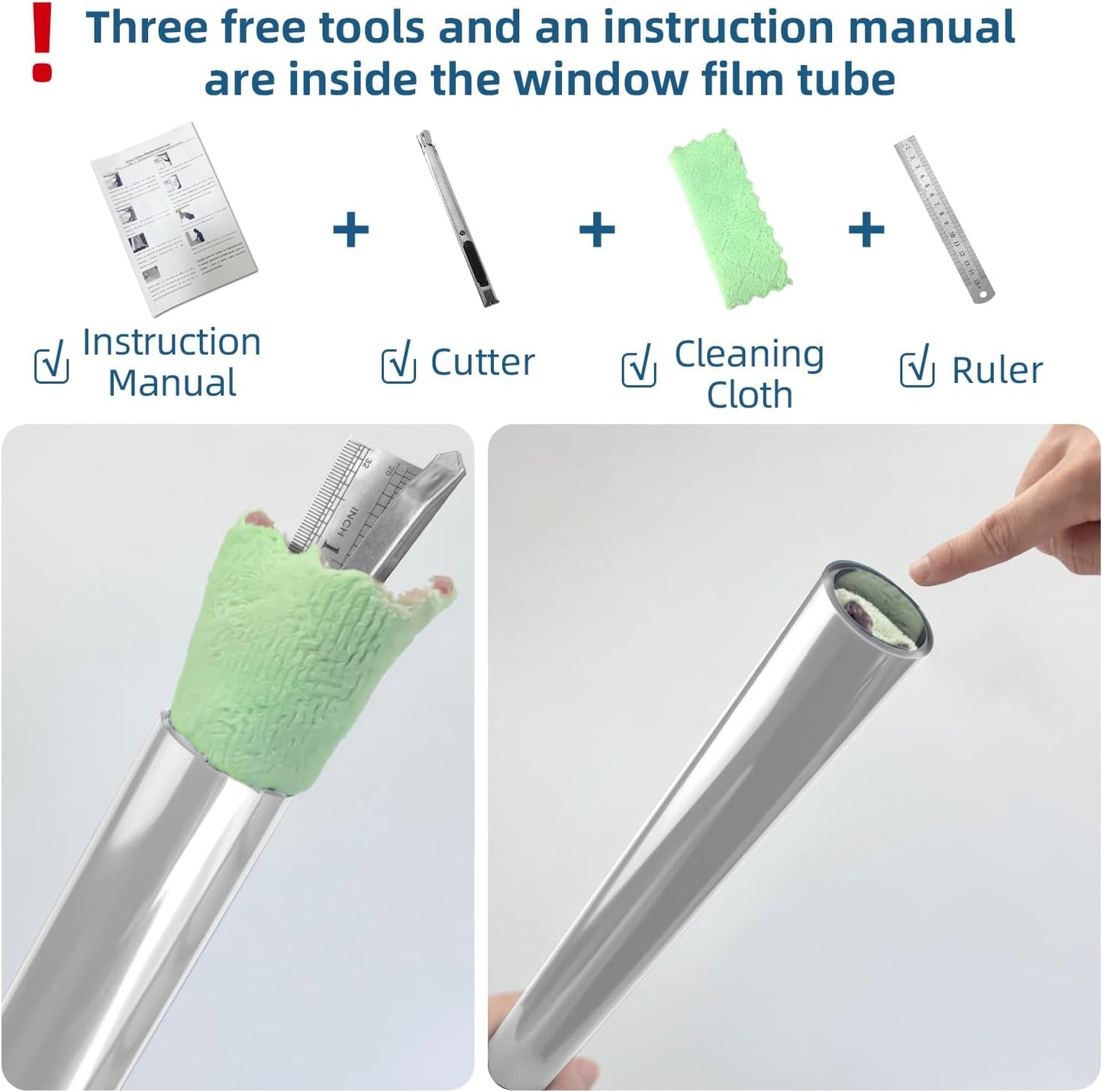 DUOFIRE One Way Window Film Privacy See Out Not in Heat Blocker Window Tint Reflective Mirror Windows Tinting Film for Home Static Cling Anti-UV Sun Blocking Windows Covering（Silver, 35.4x78.7in）