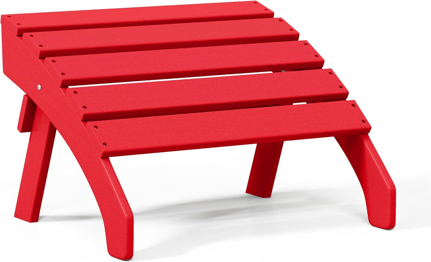 WestinTrends Dylan Outdoor Patio HDPE Adirondack Ottoman Footrest, Red
