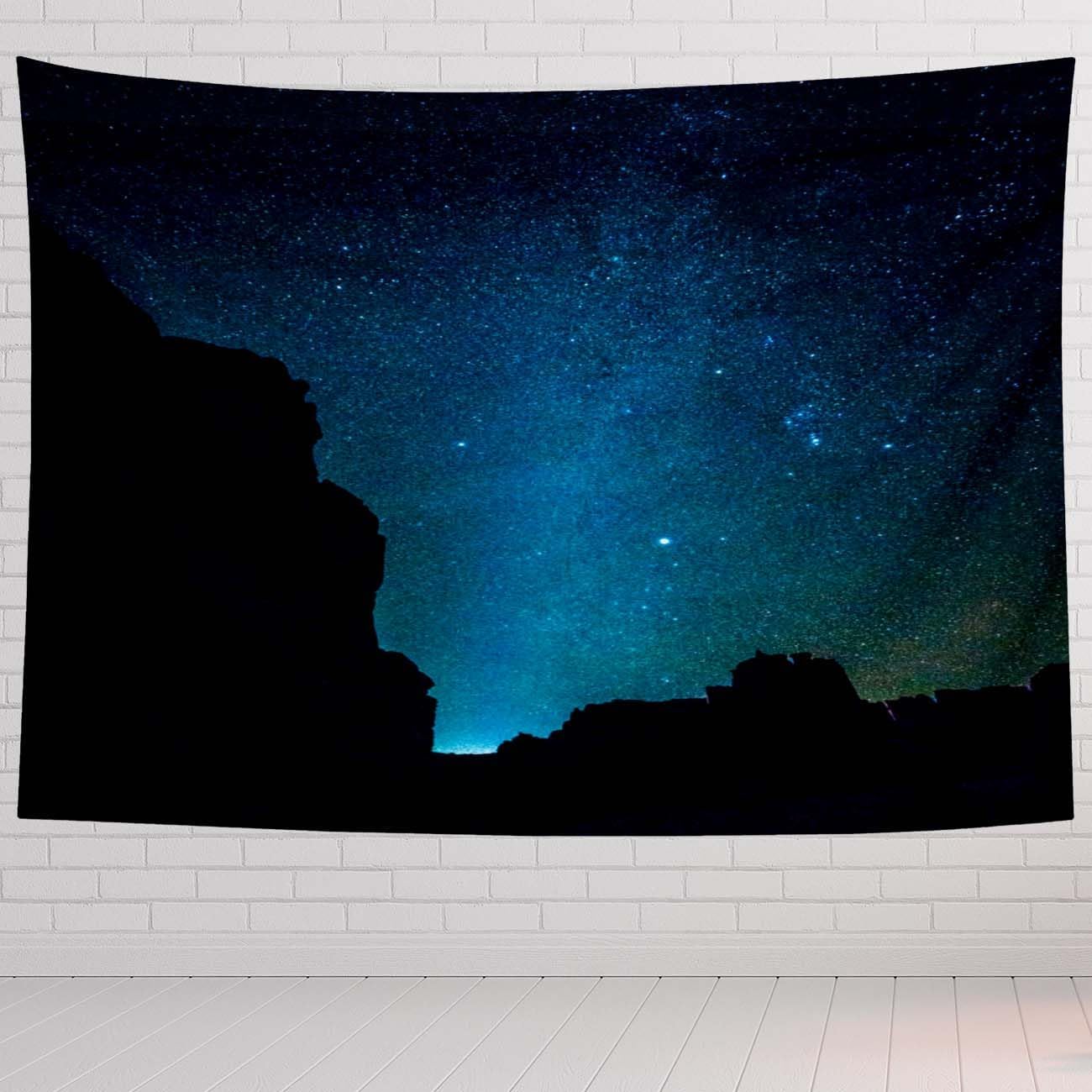 Galaxy Tapestry For Bedroom Milky Way The Starry Sky Over The Mountains In The Arches National Park Utah Tapestries Wall Hanging For Living Room Dorm Office 90×60 In