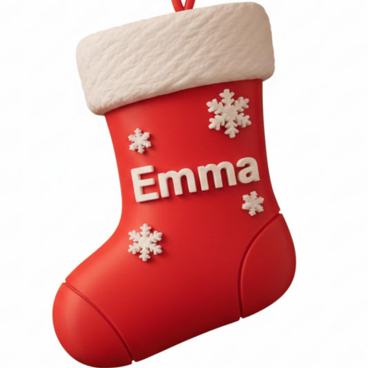 Personalized Christmas Stocking Ornament with Custom Name - 3D Printed Holiday Decor for Tree - Unique Keepsake Gift for Family, Kids, Pets - 2025 Christmas Decoration (best)
