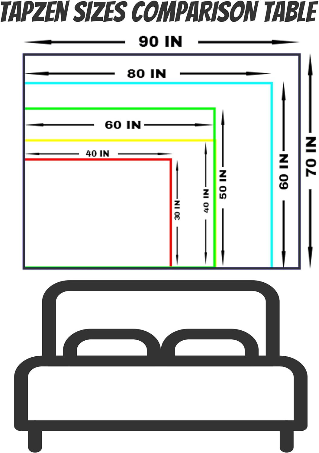 Tapzen Gothic Black and White Wall Tapestry - Dark Skeleton Horror Design - Aesthetic Cool for Bedroom, Living Room, Dorm (60 x 60 inches)